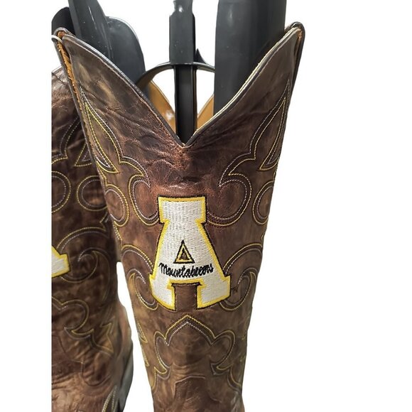 NCAA Appalachian State Mountaineers Embroidered Distressed Men's Gameday Boots‎ - Picture 5 of 15